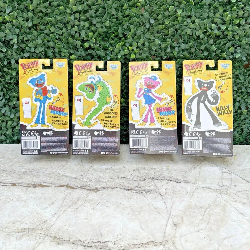 McFarlane Poppy Playtime 4.5 Inch Huggy Wuggy, Kissy Missy, Killy Willy Figures